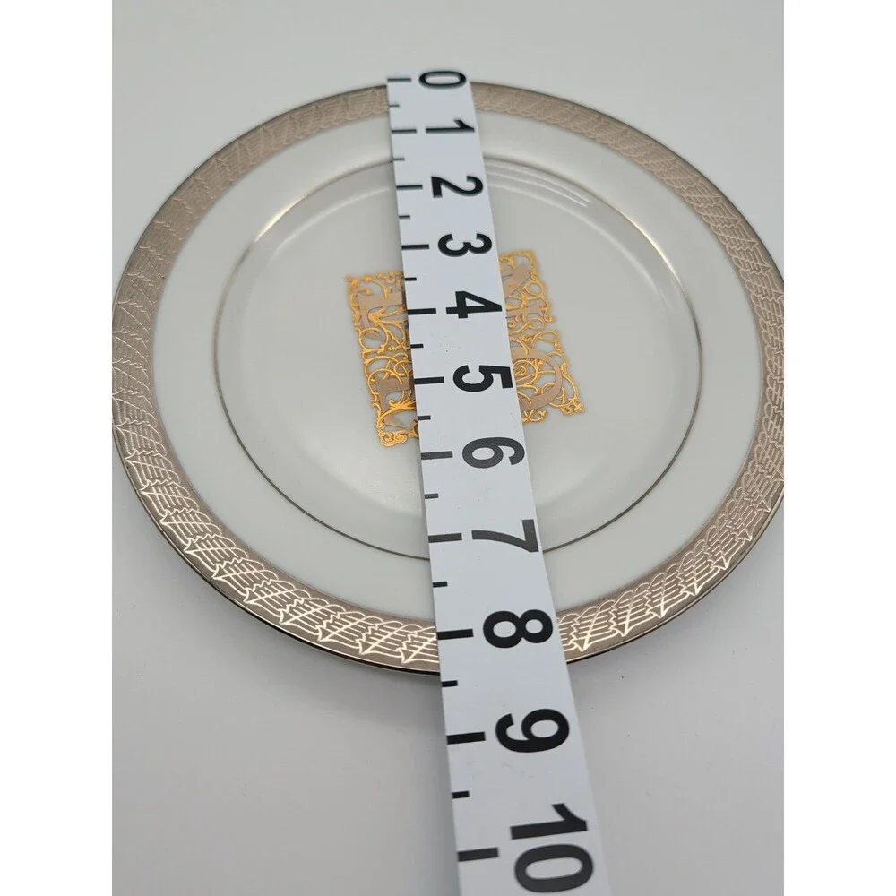 Centurian Collection Noel Pure Platinum Lunch Plate Nikko Christmas